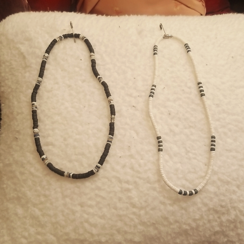 Beaded necklace duo